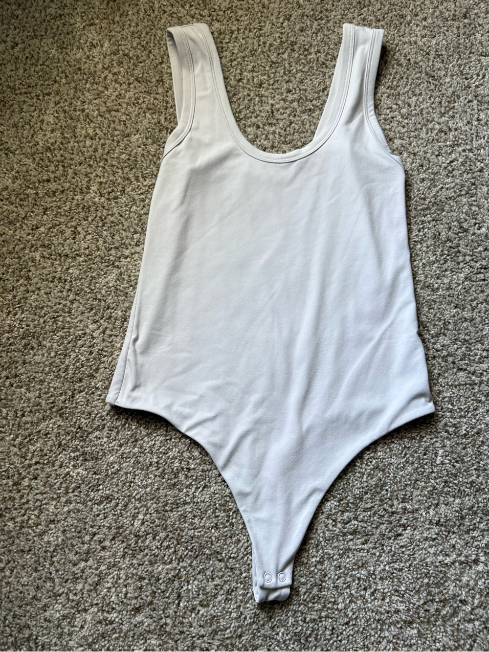 nuuds White Tank-Style One-Piece Bodysuit